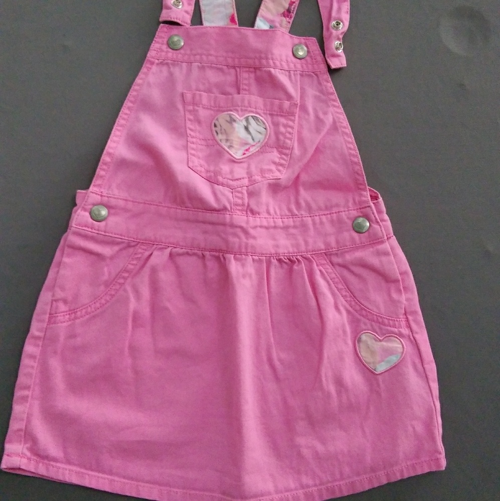Girls' 1989 Place Size 3T Pink Bib Overall Jumper